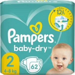 Pampers Couches Baby Dry Taille 2 x62