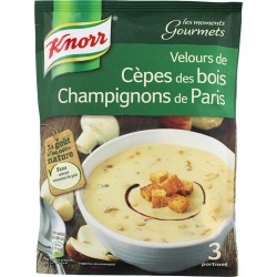 Knorr Les Moments Gourmets Velours de Cèpes des Bois Champignons de Paris 91g (lot de 6)