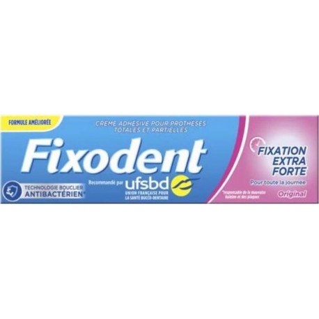 Fixodent Crème adhésive extra forte 47g (lot de 3) tube 47g