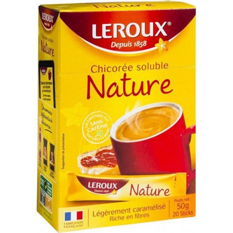 Leroux Chicorée soluble Nature 20 sticks 50g