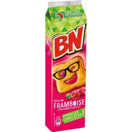 BN Biscuits céréales complètes à la Pulpe de Framboise 285g (lot de 9)