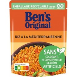 BEN'S ORIGINAL micro-ondes express Riz à la Méditerranéenne 250g (lot de 3)