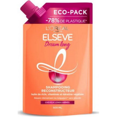 ELSEVE Shampoing Reconstructeur Cheveux Long Abîmés Dream Long 500ml