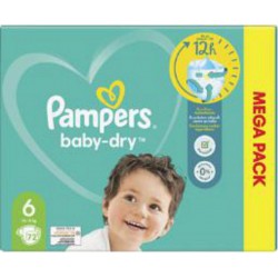 Pampers Couches Baby Dry Taille 6 x72 couches