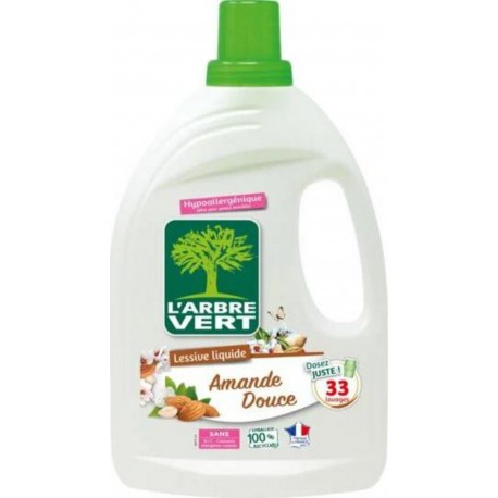 L'Arbre Vert Lessive Amande Douce x33 1,5L