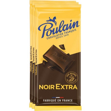 Poulain Tablettes Chocolat NOIR EXTRA 3x100g