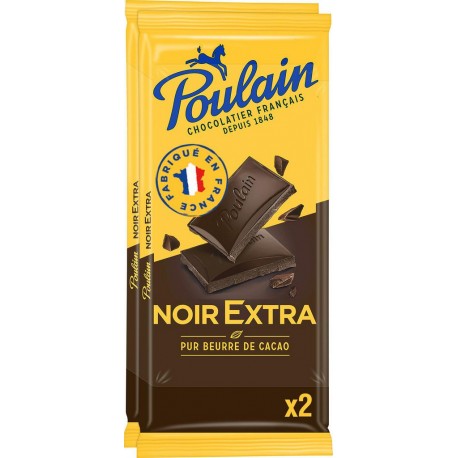 Poulain Tablette De Chocolat Noir Extra 2x100g