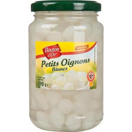 BOUTON D'OR PETITS OIGNONS BLANCS 190g