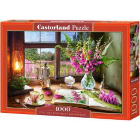 Puzzle Nature morte aux mufles violettes, Puzzle 1000 couleurs