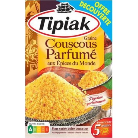 Tipiak Graine Couscous Parfumé aux Épices du Monde 2x510g