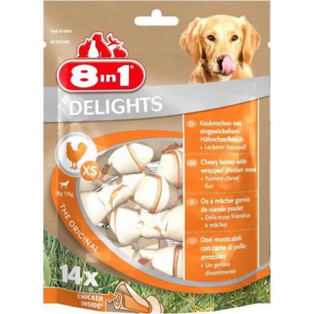 8IN1 DELIGHTS XS POULET X14 168g