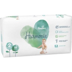 Pampers Couches Harmonie Taille 2 (4-8Kg) x39 (lot de 2 soit 78 couches)