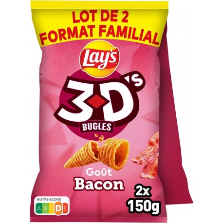 Bénénuts 3D's goût Bacon 2x150g