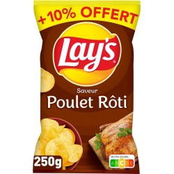 Lay's Chips Poulet Rôti 250g+10% offert