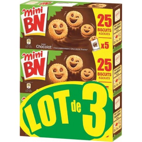 BN Mini Biscuits goût Chocolat 3x175g 