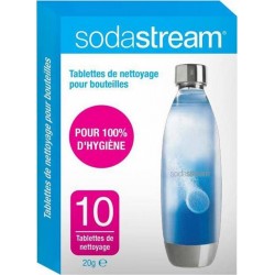 Sodastream Tablettes de Nettoyage pour Bouteilles 100% Hygiène 10 Tablettes 20g (lot de 2 soit 20 tablettes) 30061954