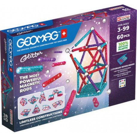 GEOMAG ECOFRIENDLY 60 PIECES GLITTER