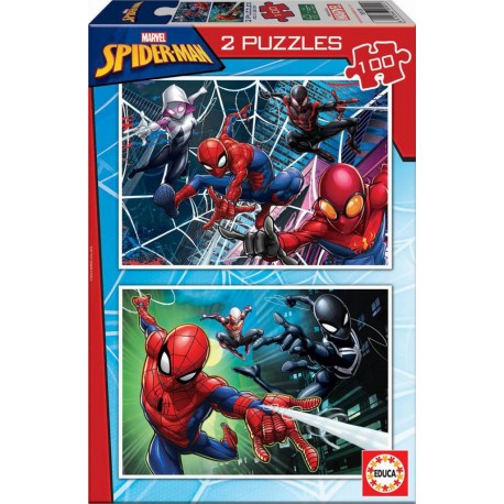 EDUCA 2 PUZZLES DE 100 PIECES SPIDERMAN