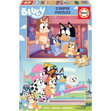 EDUCA BLUEY PUZZLE BOIS 2 X 25 PIECES