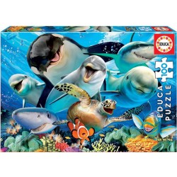 EDUCA PUZZLE 100 PIECES SELFIE SOUS L'EAU