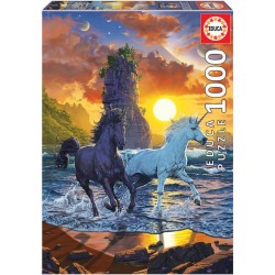 EDUCA PUZZLE 1000 PIECES DES LICORNES SUR LA PLAGE VINCENT HIE