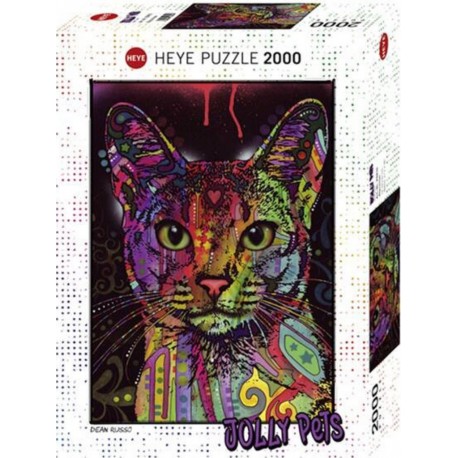 MERCIER PUZZLE 2000 PIECES JOLLY PETS ABYSSINIAN HEYE