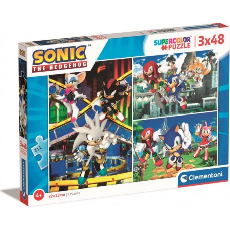 CLEMENTONI PUZZLE 3X48 PIÈCES SONIC