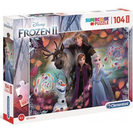 CLEMENTONI PUZZLE SUPERCOLOR 104 PIÈCES MAXI LA REINE DES NEIGES 2