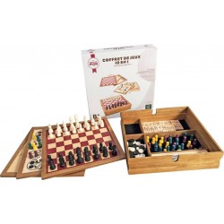 Nom COFFRET JEUX EN BOIS 10 EN 1