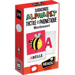 HEADU FLASHCARDS ALPHABET TACTILE ET PHONETIQUE 2-5 ANS MONTESSORI