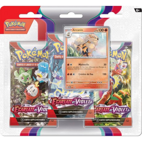 ASMODEE POKEMON EV01 : PACK 3 BOOSTERS ECARLATE ET VIOLET