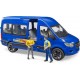 BRUDER NAVETTE DE TRANSPORT MERCEDES BENZ SPRINTER TRANSFERT + 2 FIGURINES