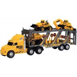 NEW TRANSPORTEUR AVEC 3 ENGINS DE CONSTRUCTION