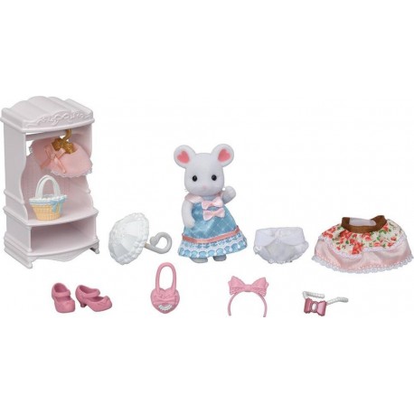 SYLVANIAN LA VALISETTE DE MODE ET GRANDE SOEUR SOURIS MARSHMALLOW SET BOUTIQUES