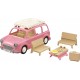 SYLVANIAN LE MONOSPACE ROSE ET SET DE PIQUE-NIQUE VEHICULES