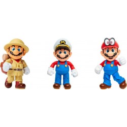 JAKKS PACK DE 3 FIGURINES SUPER MARIO ODYSSEY 10 CM