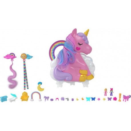 MATTEL POLLY POCKET SALON LICORNE ARC EN CIEL