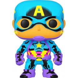 FUNKO POP BOBBLE FIGURINE CAPTAIN AMERICA MARVEL : BLACK LIGHT