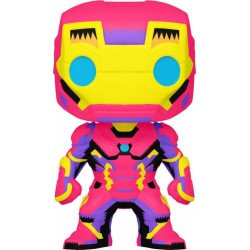 FUNKO POP BOBBLE FIGURINE IRON MAN MARVEL : BLACK LIGHT