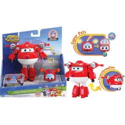 ALPHA SUPER WINGS FIGURINE TRANSFORMING SUPERCHARGE 12 CM + SUPER PETS