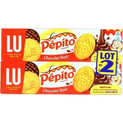 LU Biscuits chocolat noir Pépito 2x192g 384g