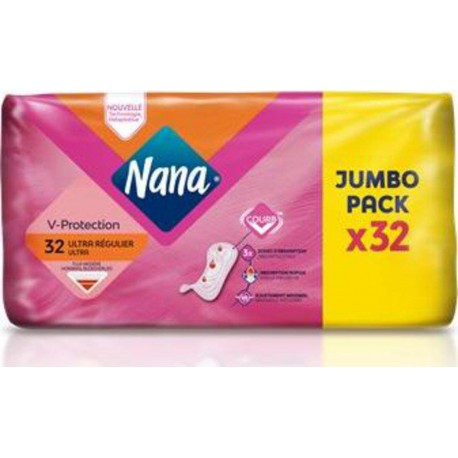 Nana Serviettes hygiéniques Ultra Régulier x32 32 unités