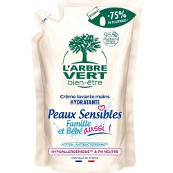 ARBRE VERT Recharge Crème lavante mains pour Peaux sensibles - 300ml