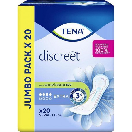 Tena Serviettes lady discreet extra jumbopack x20 paquet 20 serviettes