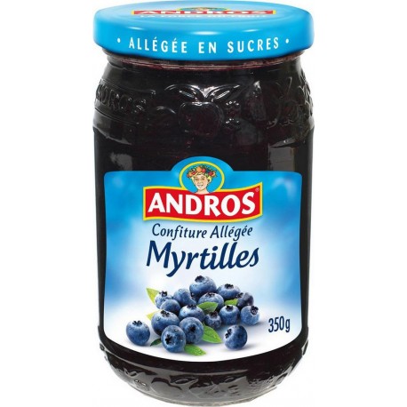 Andros Confiture aux myrtilles Allégée 350g