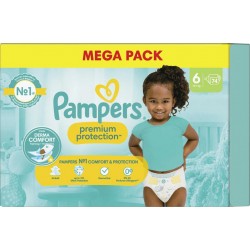 Pampers Couches Premium Protection Taille 6 MEGA PACK x74