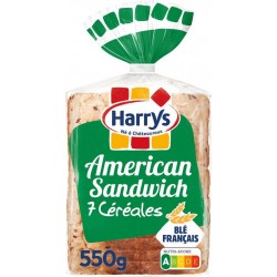 Harrys Pain de mie American Sandwich Céréales 550g