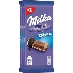 Milka Chocolat au lait aux morceaux de biscuits Oreo 3x100g