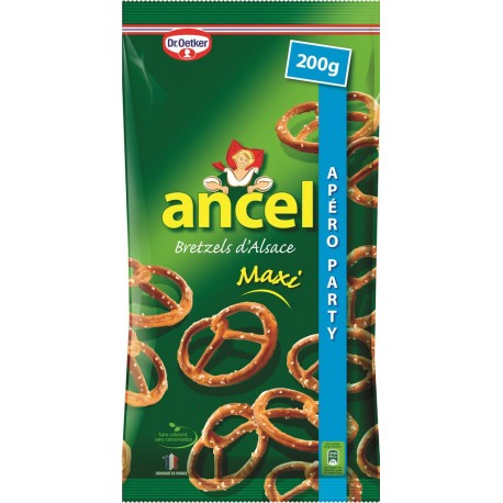 Ancel Biscuits apéritifs Bretzels Maxi 200g (lot de 2)