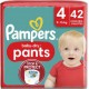 PAMPERS Baby-dry pants couches-culottes Taille 4 (9-15Kg) x42 couches